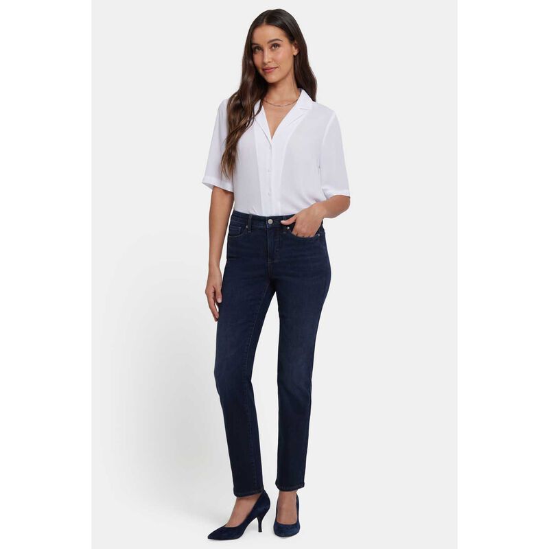 NYDJ Sheri Slim Rhinestone Bk Pkt Jean image number 3